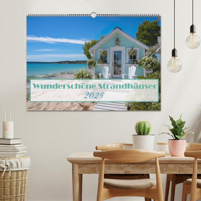 Wunderschöne Strandhäuser (CALVENDO Wandkalender 2025)