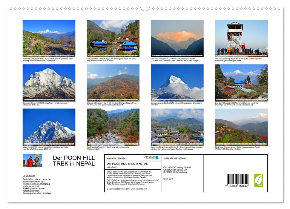 Der POON HILL TREK in NEPAL (CALVENDO Premium Wandkalender 2025)