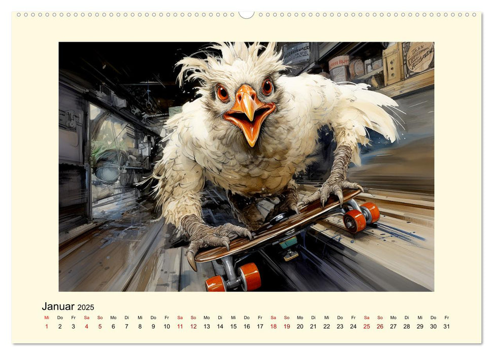 Verrückte Hühner (CALVENDO Wandkalender 2025)