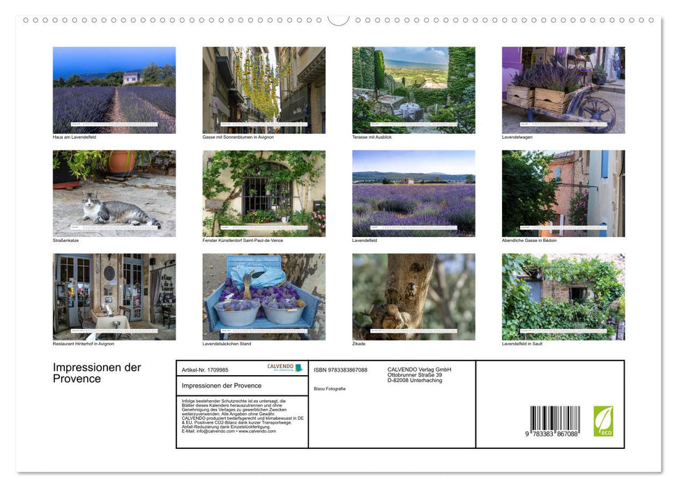 Impressionen der Provence (CALVENDO Premium Wandkalender 2025)