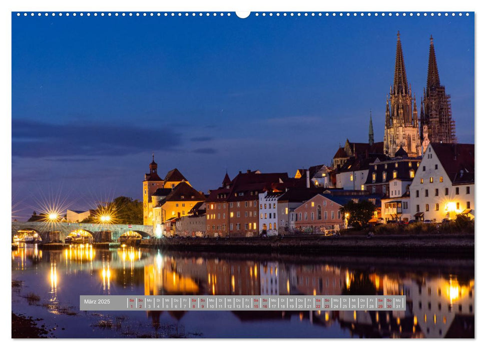 Regensburg Mittelalterliche Stadt mit Flair an der Donau (CALVENDO Wandkalender 2025)