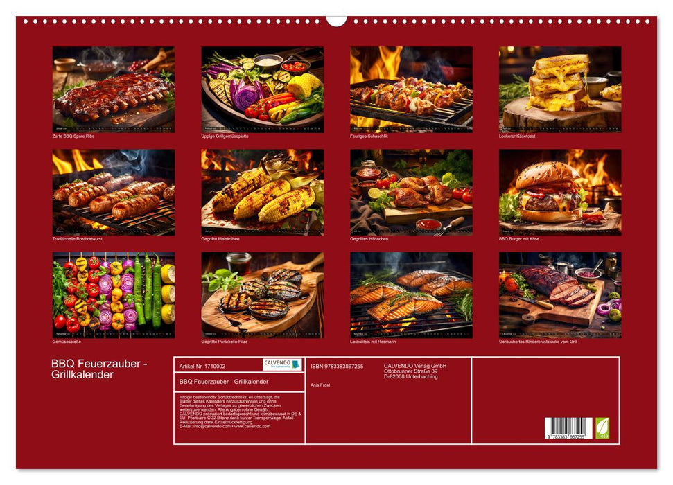 BBQ Feuerzauber - Grillkalender (CALVENDO Wandkalender 2025)