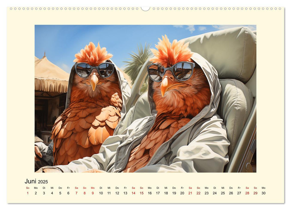 Verrückte Hühner (CALVENDO Premium Wandkalender 2025)