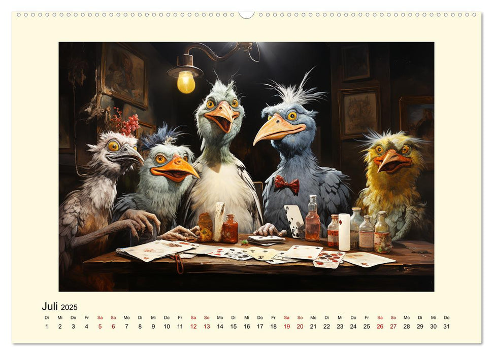 Verrückte Hühner (CALVENDO Premium Wandkalender 2025)