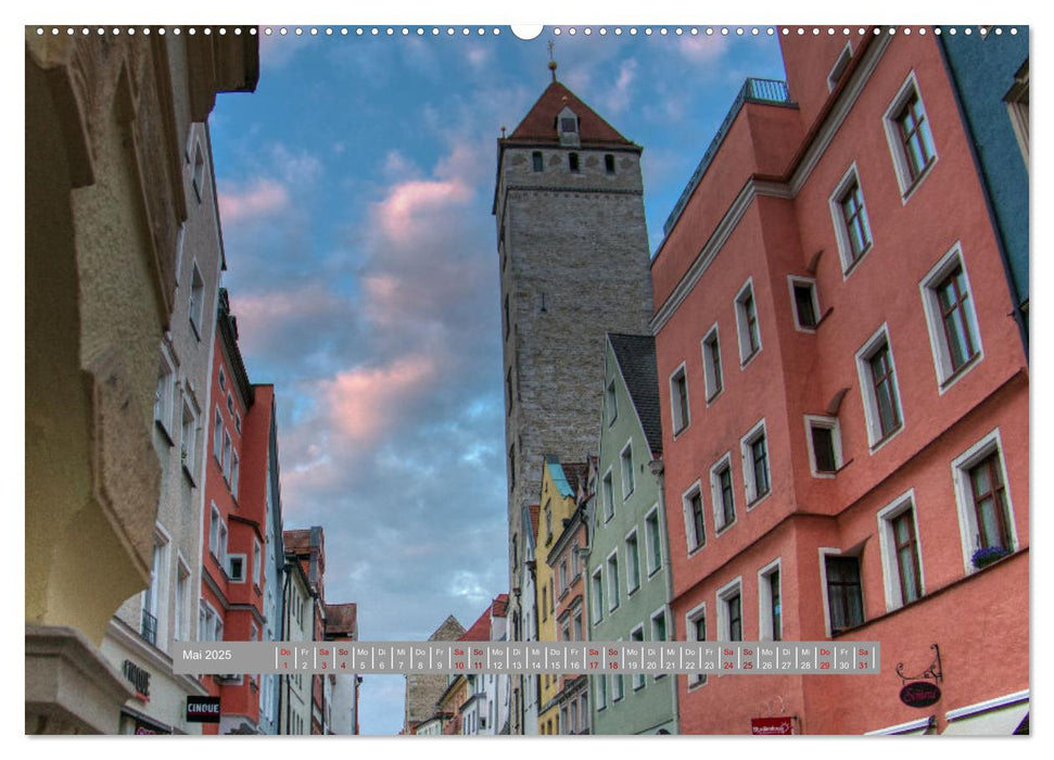 Regensburg Mittelalterliche Stadt mit Flair an der Donau (CALVENDO Premium Wandkalender 2025)