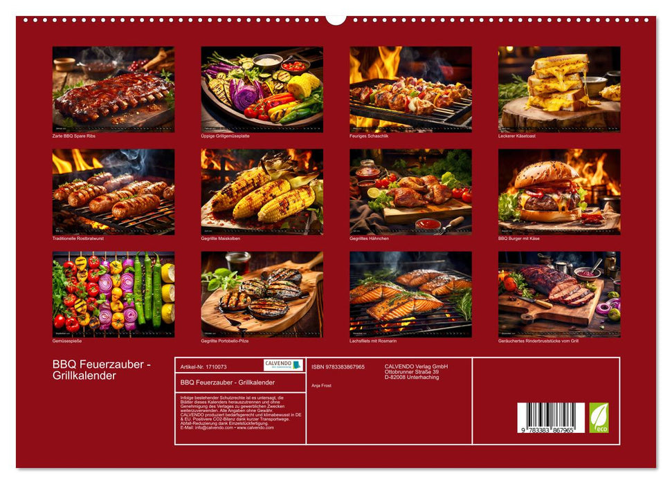 BBQ Feuerzauber - Grillkalender (CALVENDO Premium Wandkalender 2025)