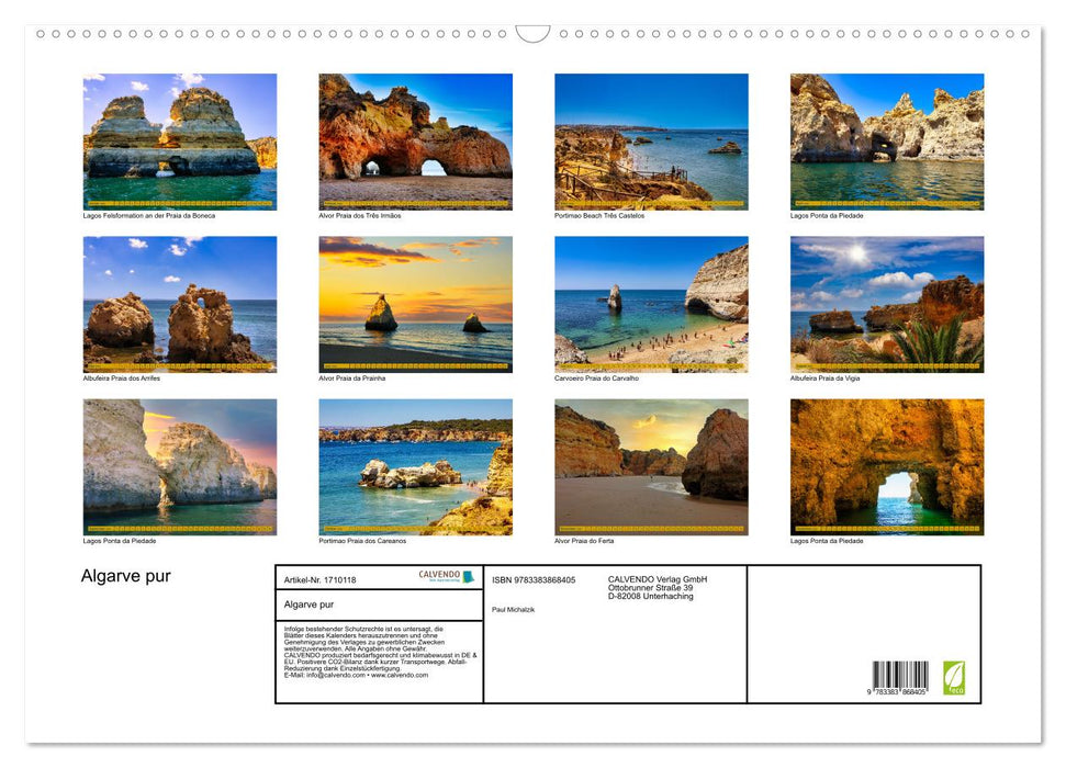 Algarve pur (CALVENDO Wandkalender 2025)