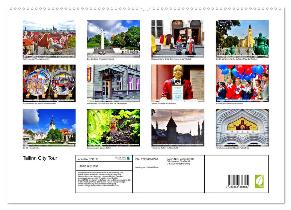 Tallinn City Tour (CALVENDO Premium Wandkalender 2025)