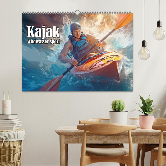 Kayak Wildwasser Sport (CALVENDO Wandkalender 2025)