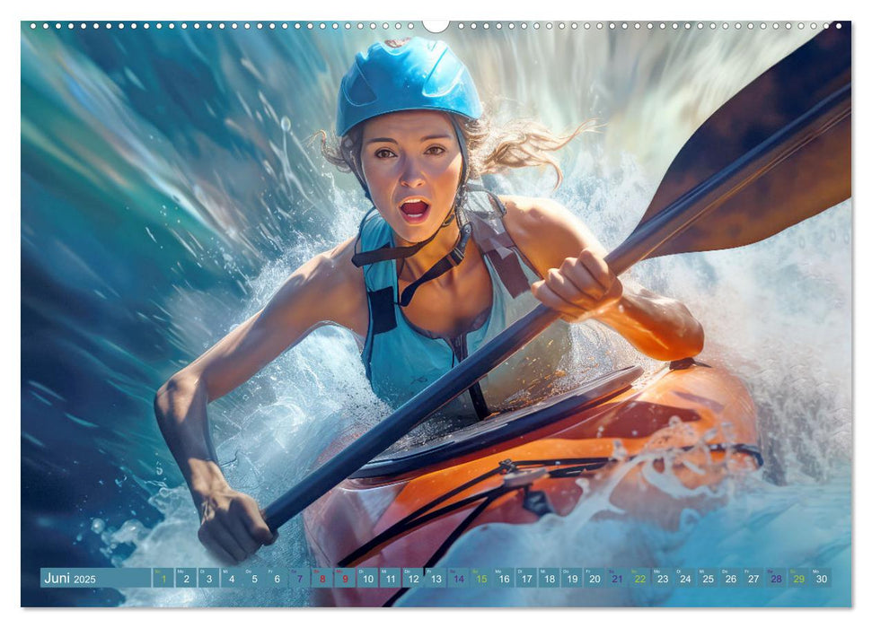 Kayak Wildwasser Sport (CALVENDO Wandkalender 2025)