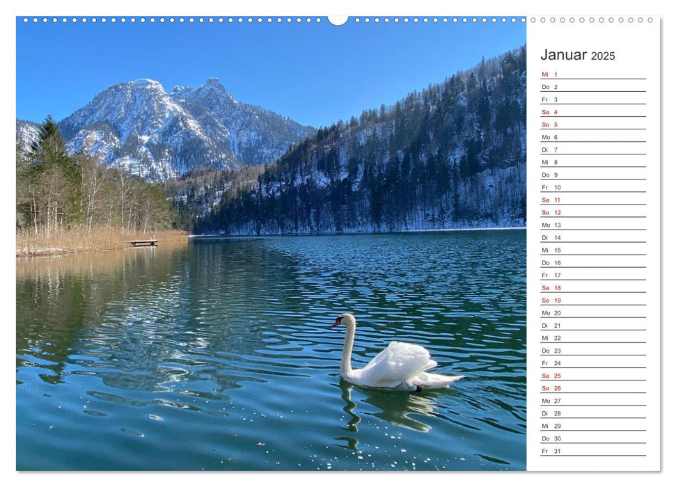 Alpenauszeit - Traumhafte Bergmomente am Wasser (CALVENDO Wandkalender 2025)