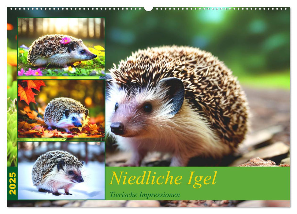 Niedliche Igel (CALVENDO Wandkalender 2025)