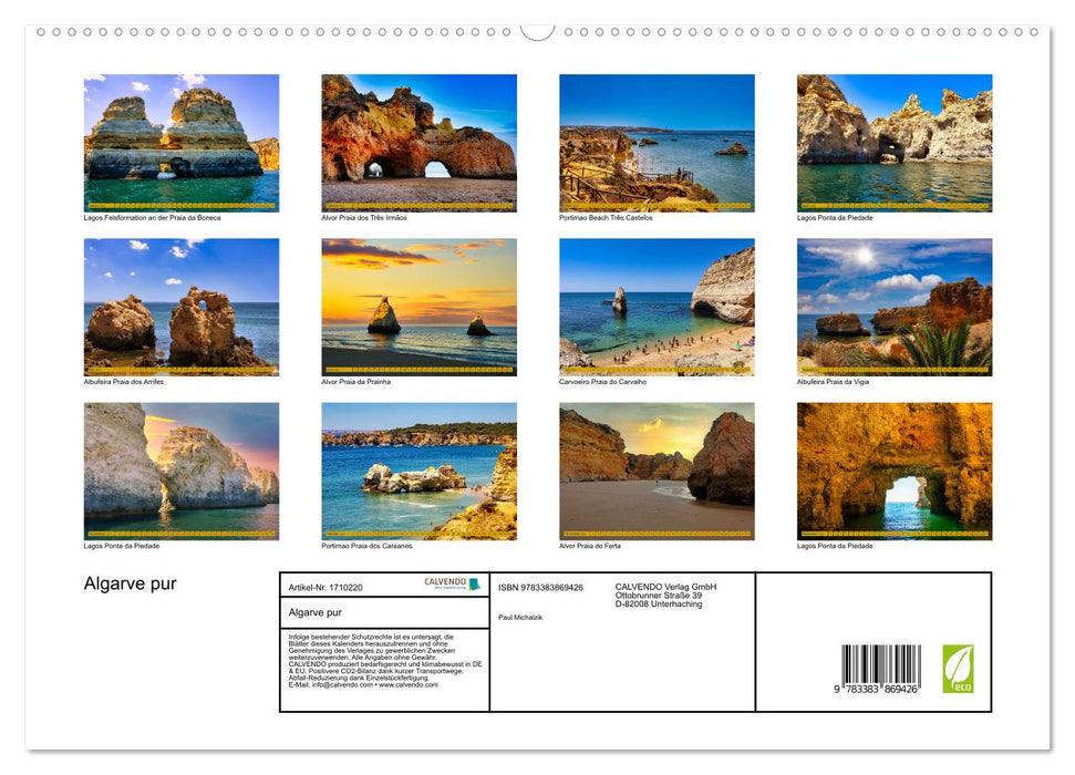 Algarve pur (CALVENDO Premium Wandkalender 2025)