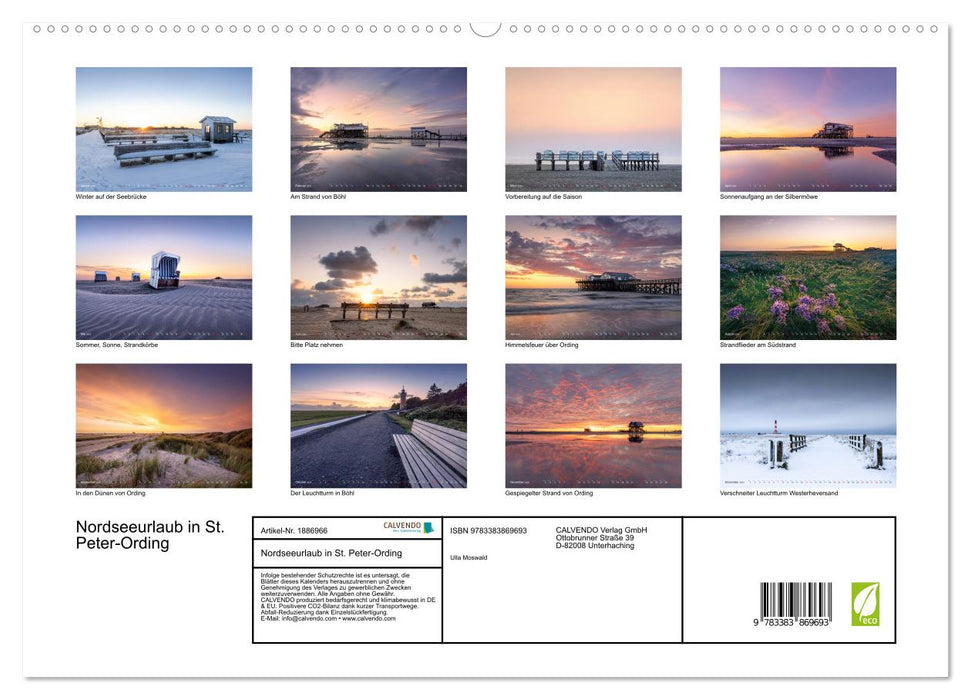 Nordseeurlaub in St. Peter-Ording (CALVENDO Premium Wandkalender 2025)