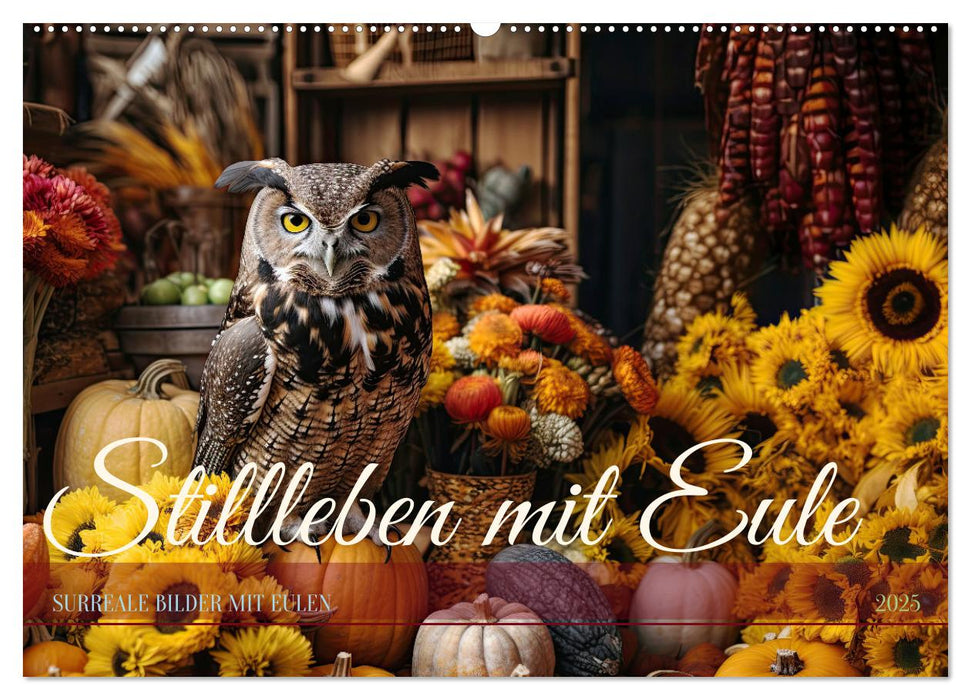 Stillleben mit Eule (CALVENDO Wandkalender 2025)