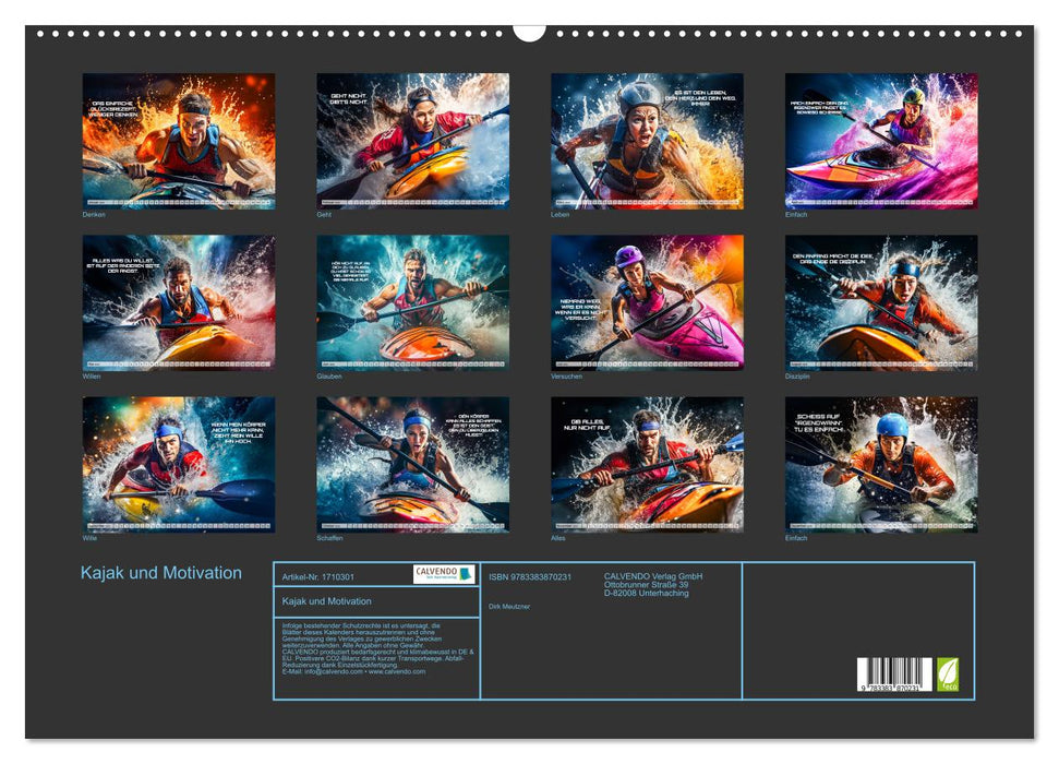 Kajak und Motivation (CALVENDO Wandkalender 2025)