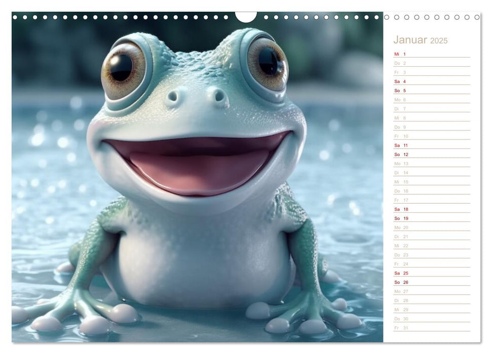 Lachende Frösche (CALVENDO Wandkalender 2025)