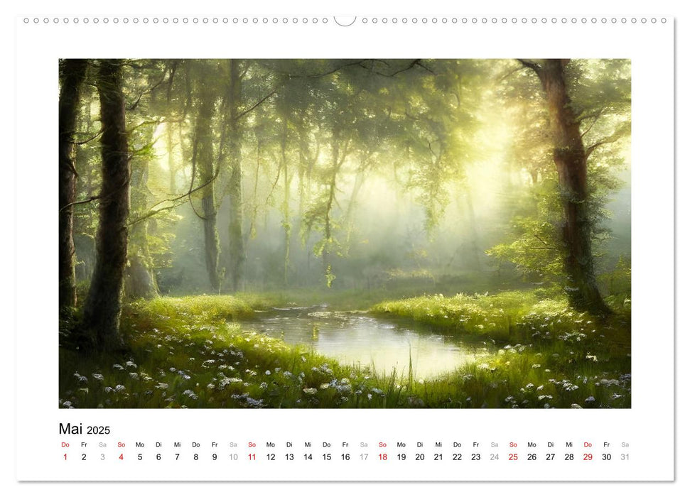 Waldgemälde (CALVENDO Premium Wandkalender 2025)