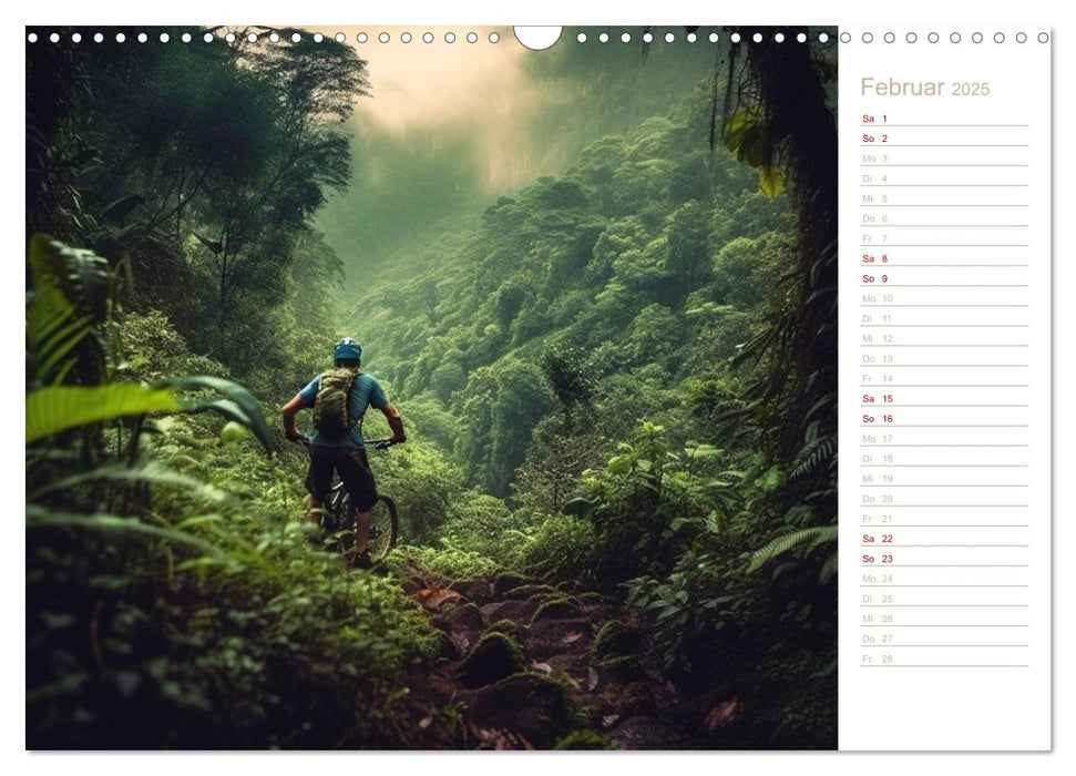 Mit dem Mountainbike durch die Welt (CALVENDO Wandkalender 2025)