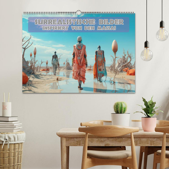 Surrealistische Bilder - Inspiriert von den Massai (CALVENDO Wandkalender 2025)