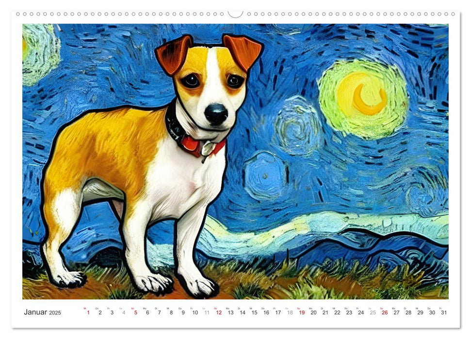 Hundekunst (CALVENDO Premium Wandkalender 2025)