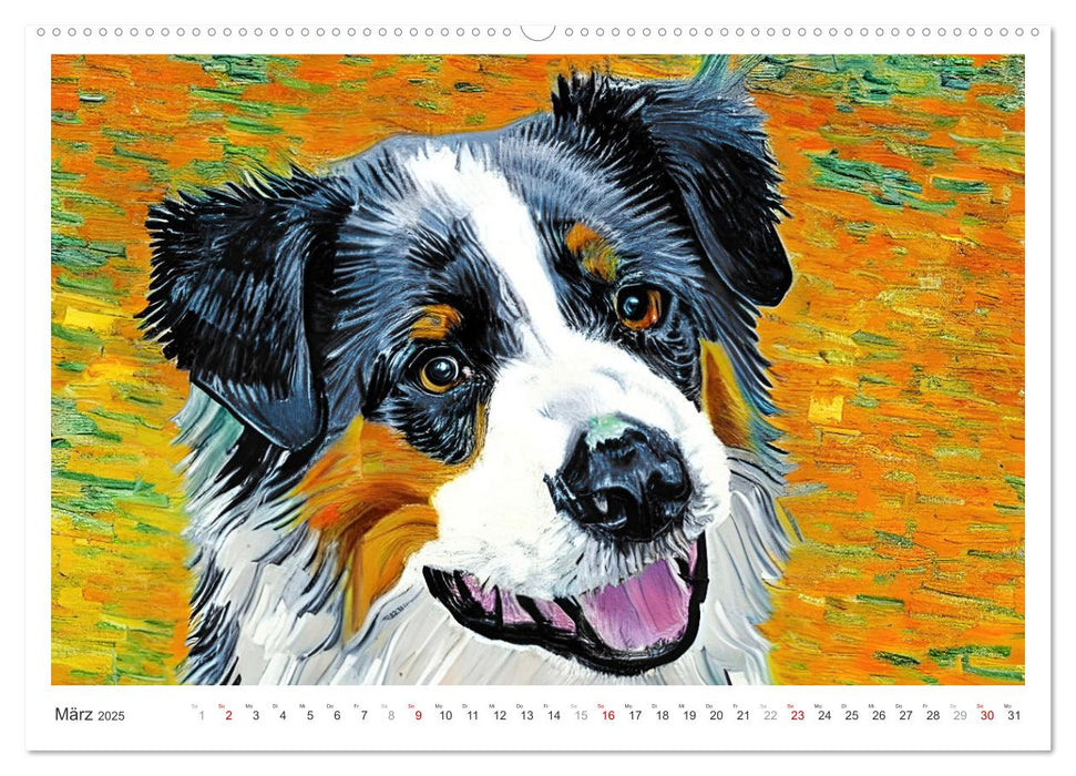 Hundekunst (CALVENDO Premium Wandkalender 2025)