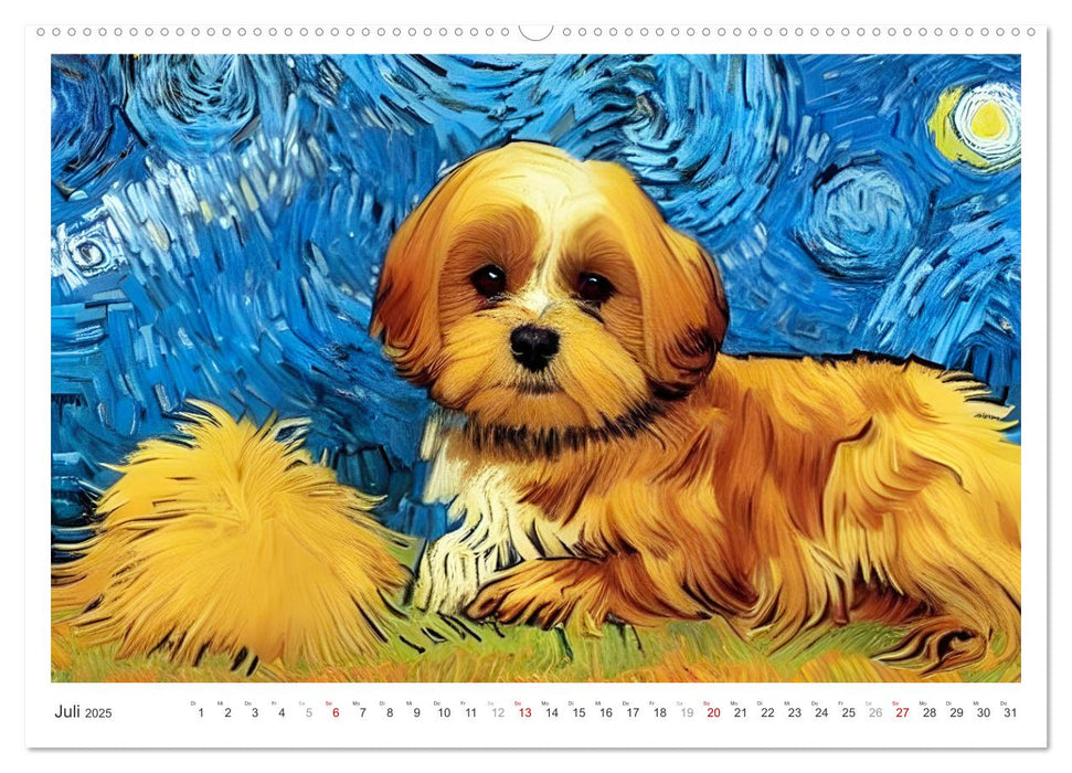 Hundekunst (CALVENDO Premium Wandkalender 2025)