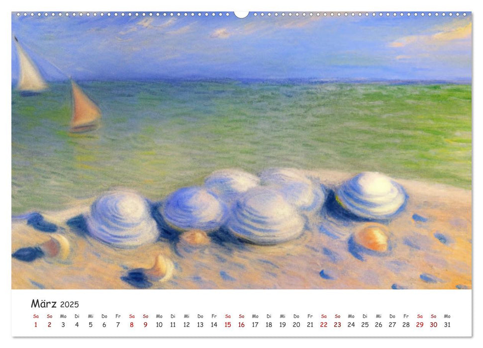 Ostsee Kunstwerke (CALVENDO Premium Wandkalender 2025)