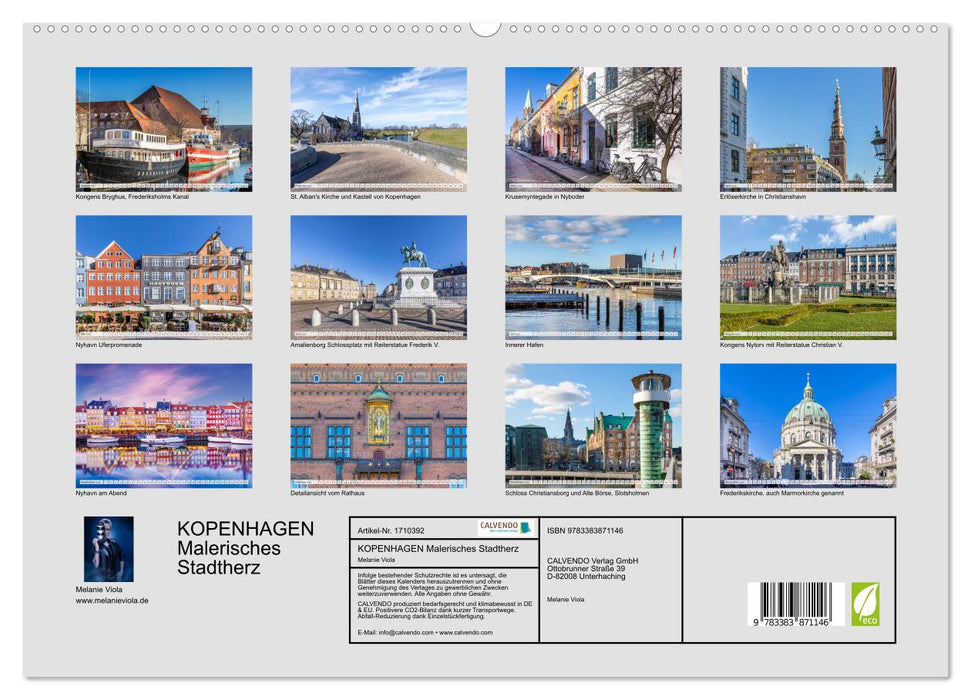 KOPENHAGEN Malerisches Stadtherz (CALVENDO Premium Wandkalender 2025)