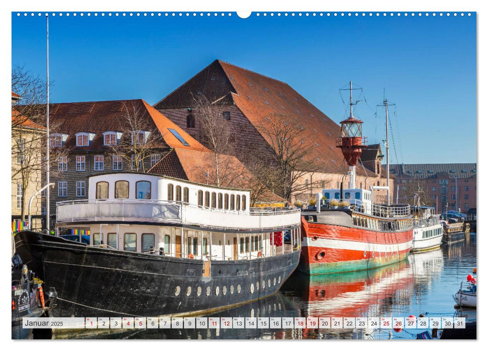 KOPENHAGEN Malerisches Stadtherz (CALVENDO Premium Wandkalender 2025)