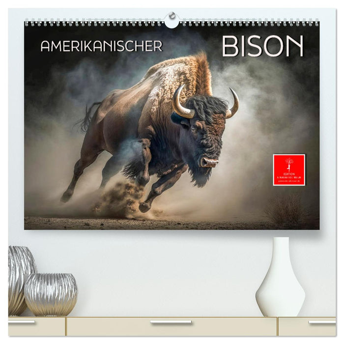 Amerikanischer Bison (CALVENDO Premium Wandkalender 2025)