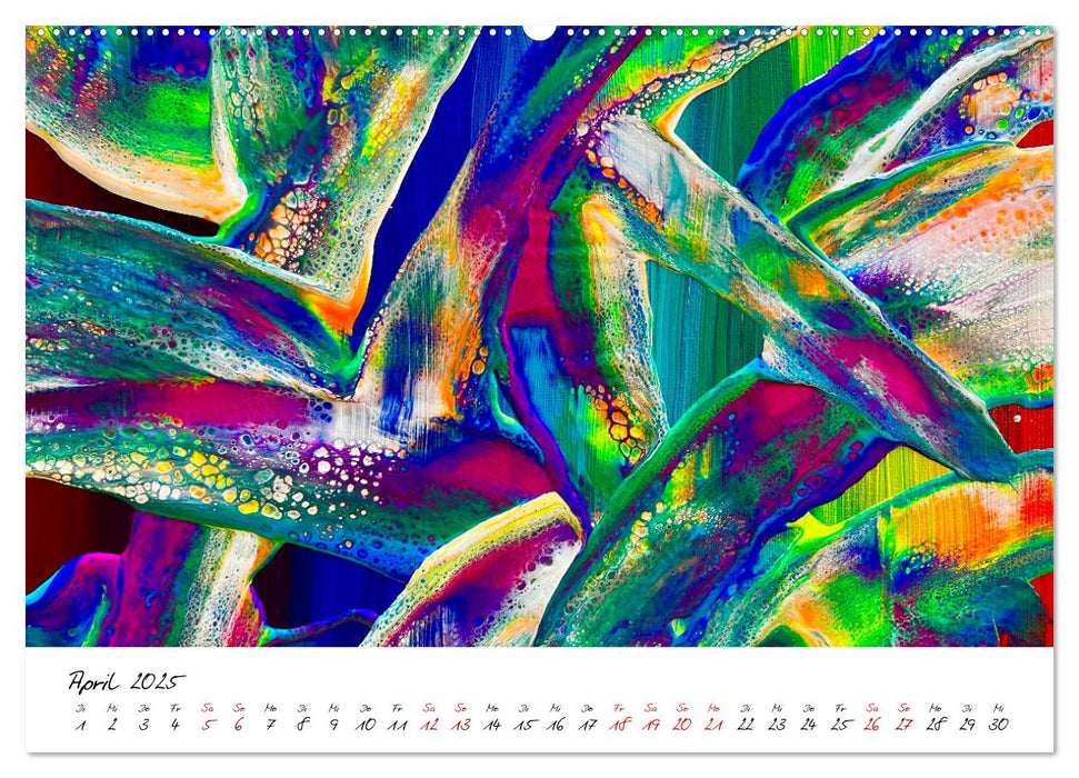 Abstrakte Regenbogen (CALVENDO Premium Wandkalender 2025)