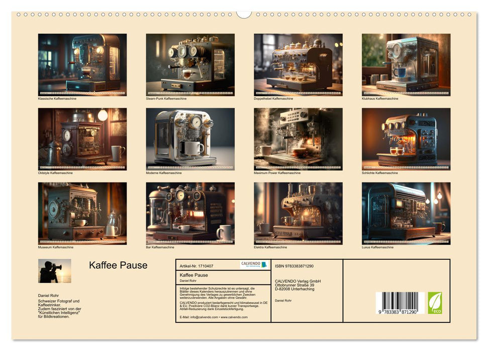 Kaffee Pause (CALVENDO Premium Wandkalender 2025)