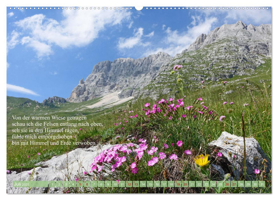 Naturschönheiten und Poesie in Kärnten und Umgebung (CALVENDO Premium Wandkalender 2025)