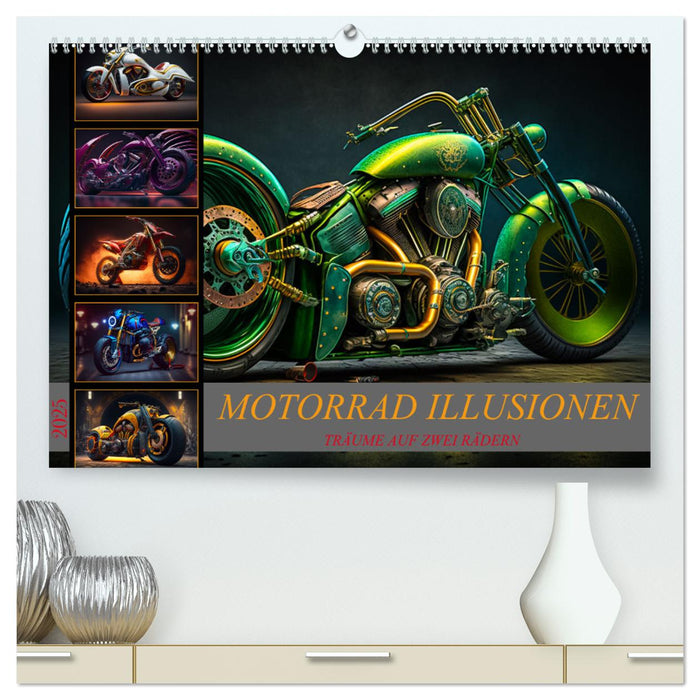 Motorrad illusionen (CALVENDO Premium Wandkalender 2025)