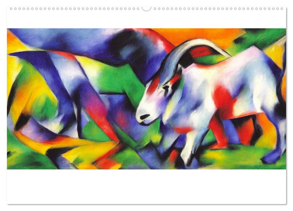 Bauernhoftiere, expressionistisch bunt (CALVENDO Premium Wandkalender 2025)