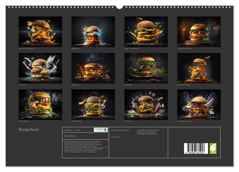 Burgerfood (CALVENDO Premium Wandkalender 2025)