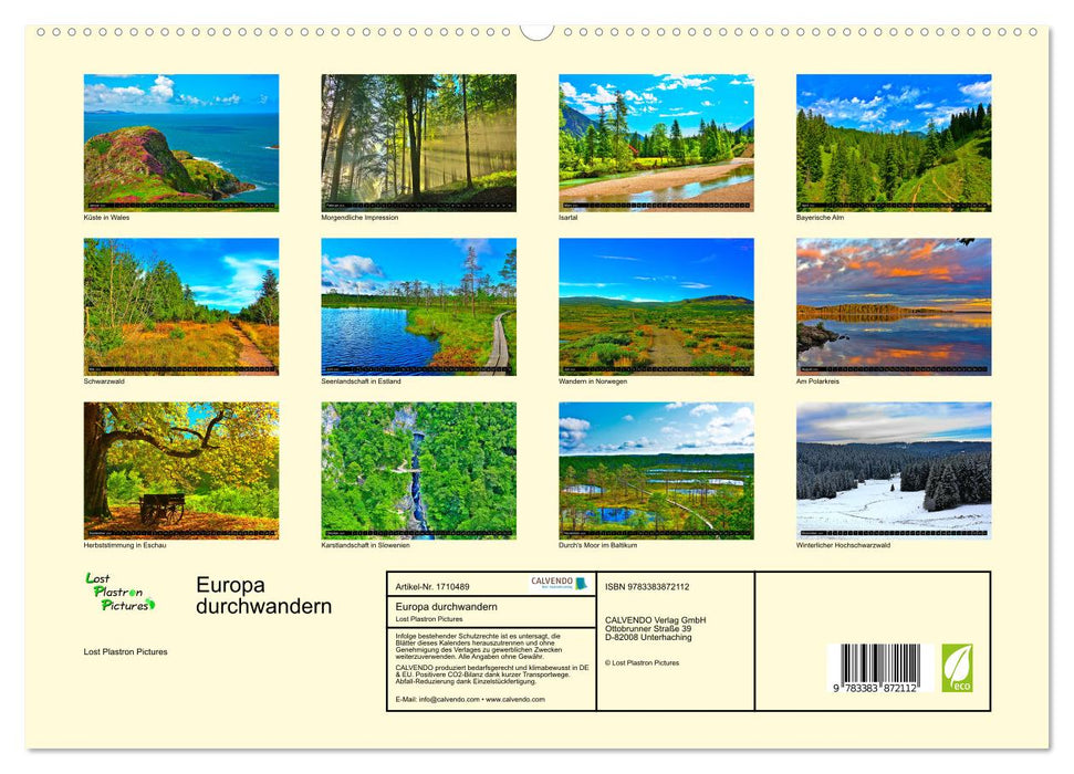 Europa durchwandern (CALVENDO Premium Wandkalender 2025)