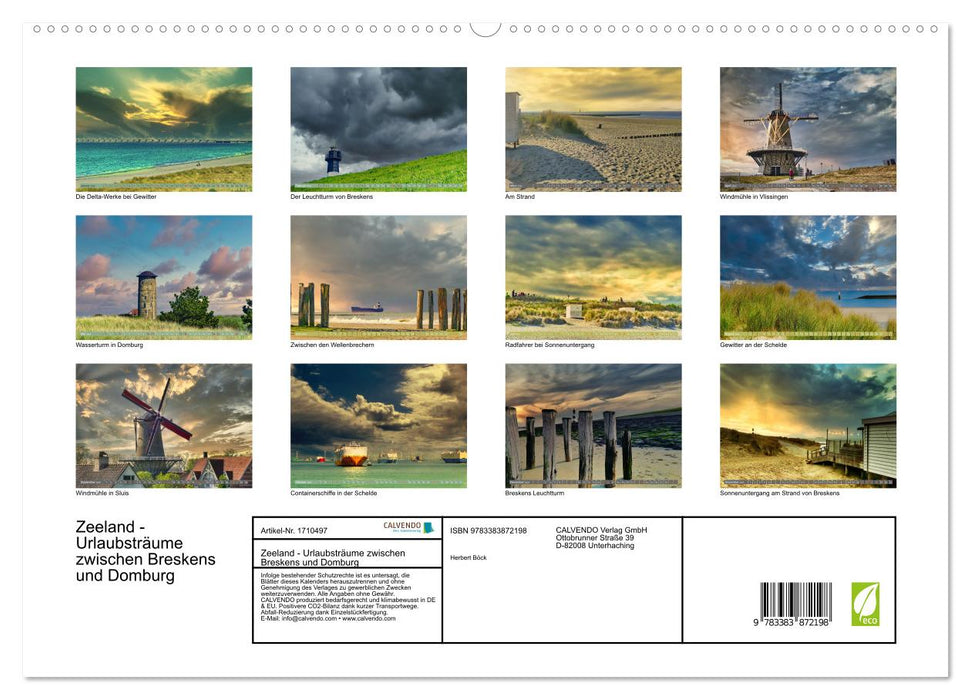 Zeeland - Urlaubsträume zwischen Breskens und Domburg (CALVENDO Premium Wandkalender 2025)