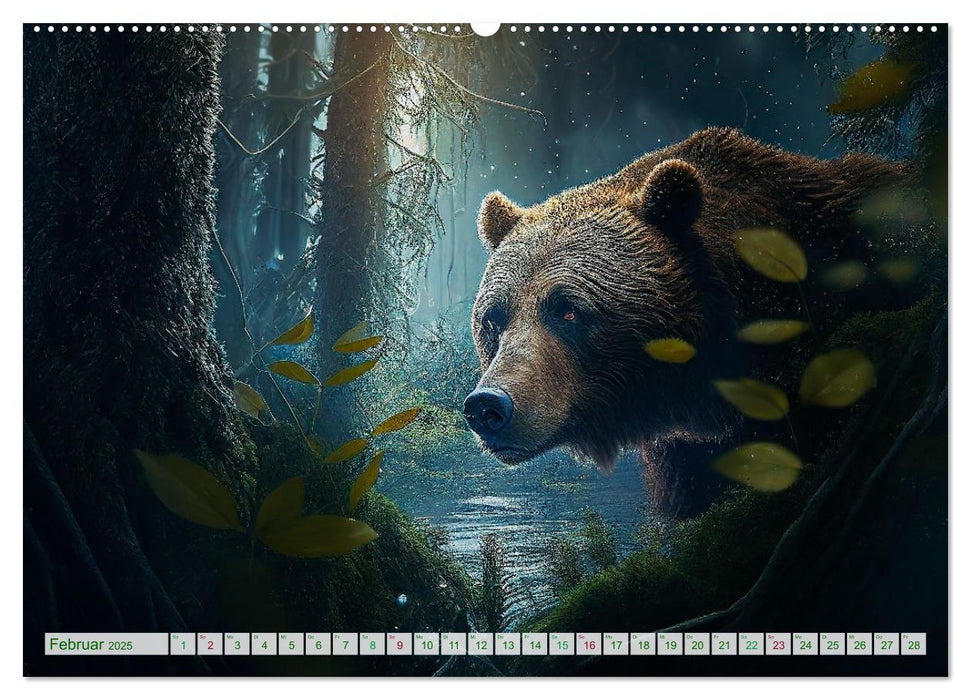 Waldgeflüster - ein kunstvoller Spaziergang durch unsere Wälder (CALVENDO Premium Wandkalender 2025)