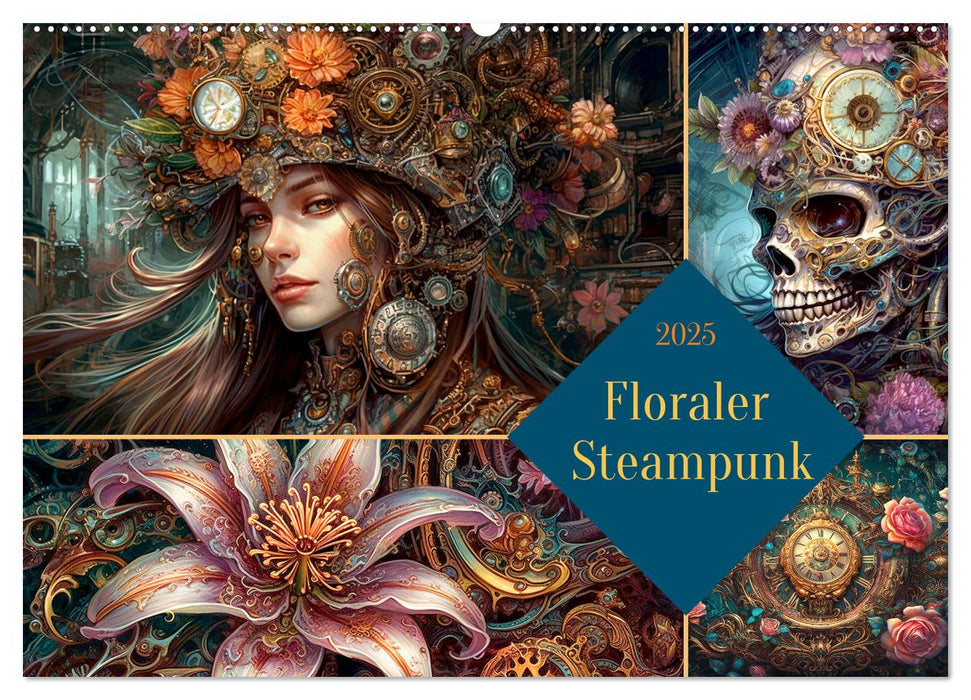 Floraler Steampunk (CALVENDO Wandkalender 2025)