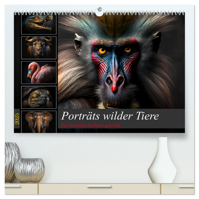 Porträts wilder Tiere (CALVENDO Premium Wandkalender 2025)