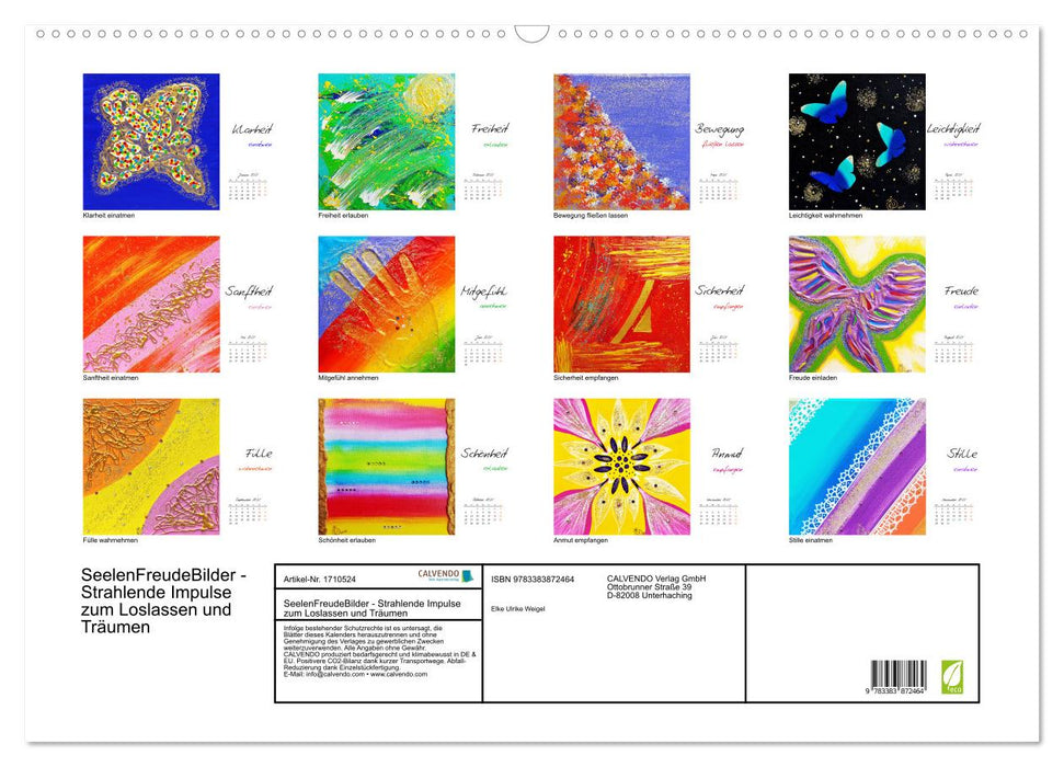 SeelenFreudeBilder - Strahlende Impulse zum Loslassen und Träumen (CALVENDO Wandkalender 2025)
