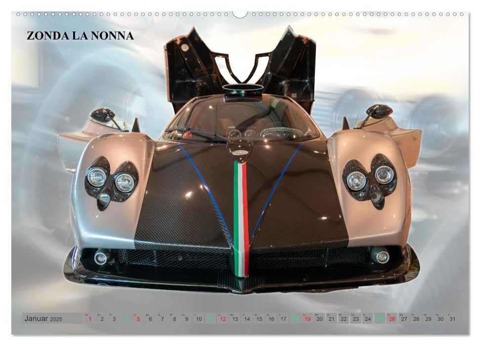 Pagani italienische Automobilkunst (CALVENDO Wandkalender 2025)