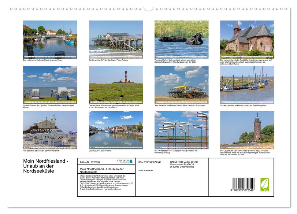 Moin Nordfriesland - Urlaub an der Nordseeküste (CALVENDO Premium Wandkalender 2025)