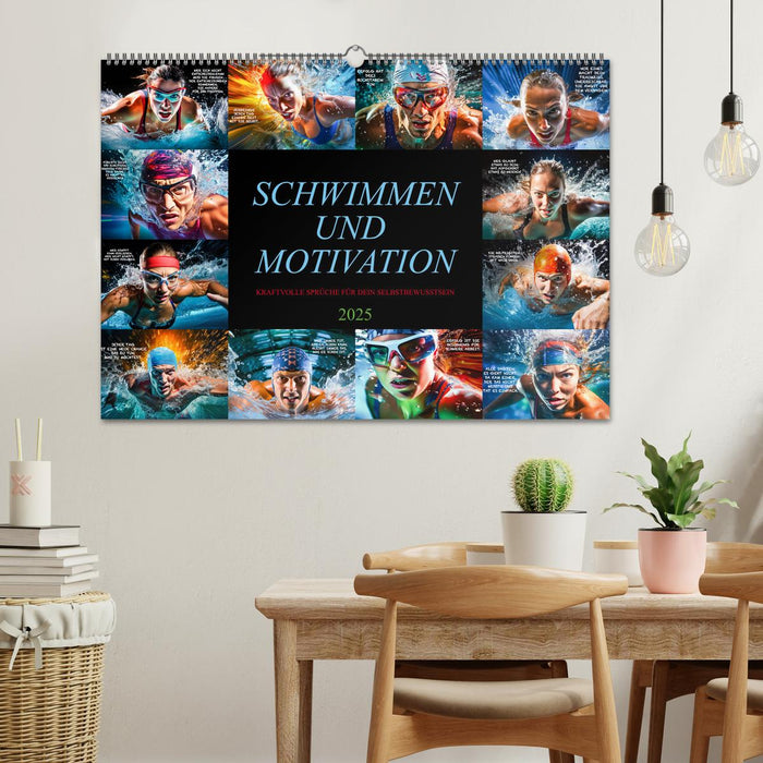 Schwimmen und Motivation (CALVENDO Wandkalender 2025)