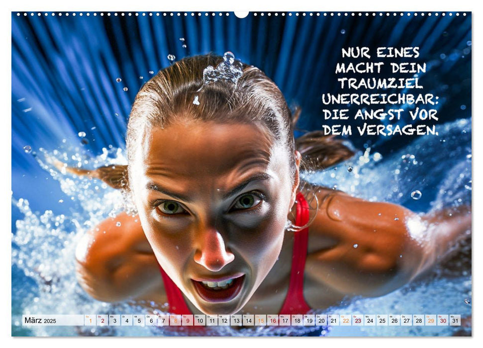 Schwimmen und Motivation (CALVENDO Wandkalender 2025)