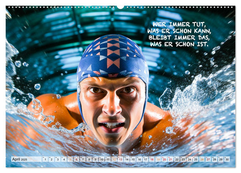 Schwimmen und Motivation (CALVENDO Wandkalender 2025)