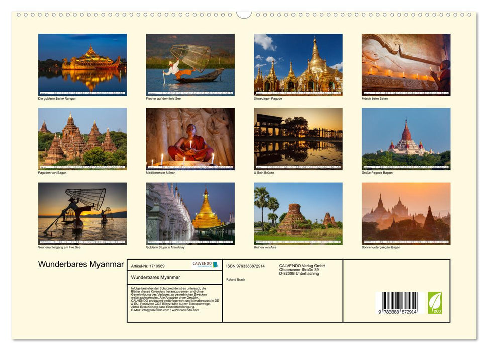 Wunderbares Myanmar (CALVENDO Premium Wandkalender 2025)