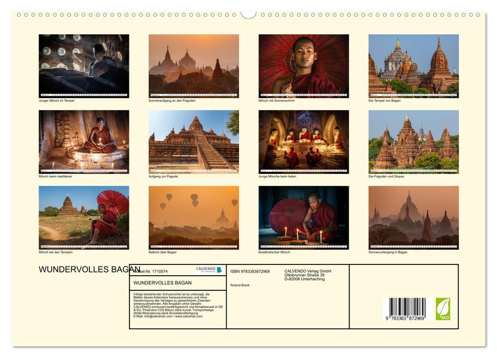 WUNDERVOLLES BAGAN (CALVENDO Premium Wandkalender 2025)